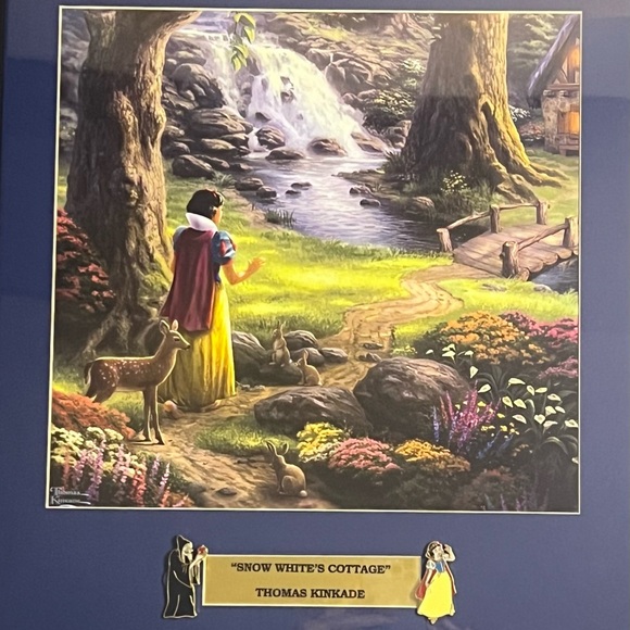 Thomas Kinkade Disney Snow white cottage framed picture. - Picture 4 of 5
